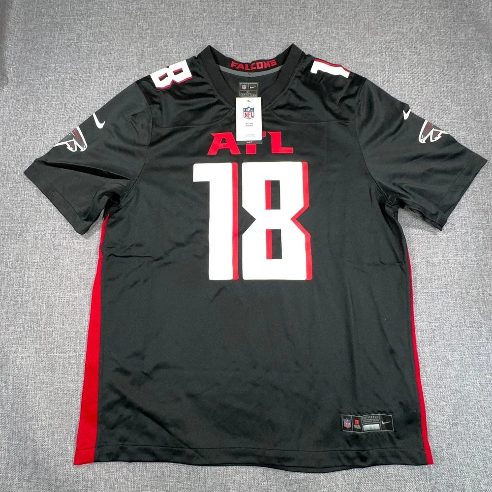 Nike Atlanta Falcons Kirk Cousins Jersey Mens XL Black #18 NFL Game Player NEW